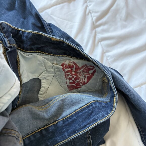 Slink Womens Size 14 Curvy Jeans Blue Denim Medium Wash City Classic Boho Hippie - Picture 7 of 9